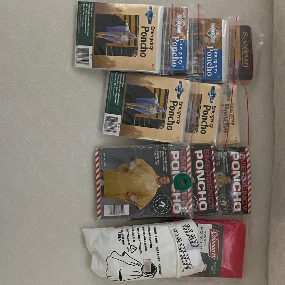 Rain Ponchos Assortment 12 new - never used